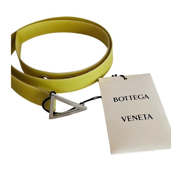 Bottega Veneta Cintura Double Gummy triangle Belt - Fluorescent Yellow 80cm/32in - Picture 3 of 6